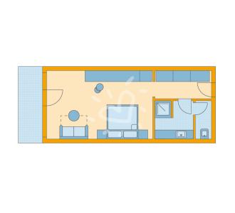 Zimmerskizze Alpenrose Zürs Double Room Deluxe