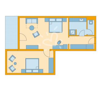 Zimmerskizze Alpenrose Zürs Suite Classic