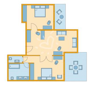 Zimmerskizze Marmari Palace Family Suite Sea View Superior