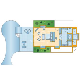 Zimmerskizze Khao Lak Pool Villa Superior großer Pool