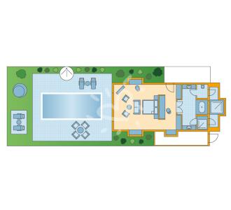 Zimmerskizze Khao Lak Pool Villa Superior Ocean Front