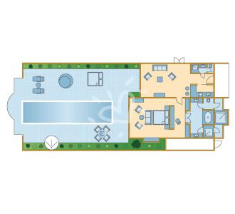 Zimmerskizze Khao Lak Pool Villa Deluxe Ocean Front