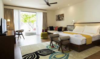 Noonu Double Room Superior Sea View Beach Access Schlafzimmer