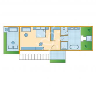 Zimmerskizze Noonu Double Room Classic Sea View