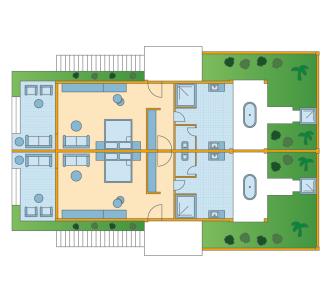 Zimmerskizze Noonu Family Double Room Superior Sea View Beach Access