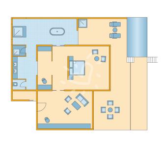 Zimmerskizze Noonu One Bed Room Water Villa Pool