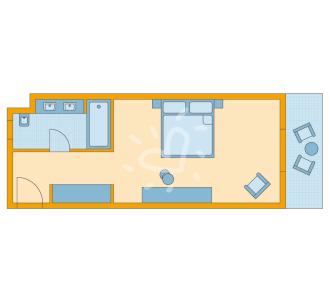 Zimmerskizze Djerba Bahiya Double Room Classic