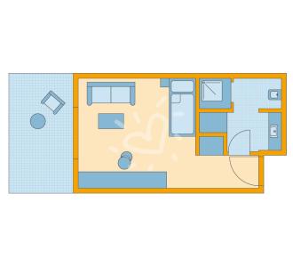 Zimmerskizze Esquinzo Playa Single Room Classic