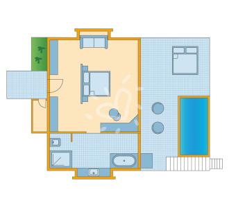 Zimmerskizze Maldives Water Villa Classic Private Pool