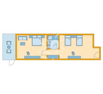 Zimmerskizze Masmavi Family Room Lagoon