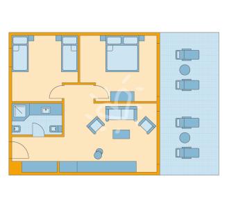 Zimmerskizze Apulia Family Room Classic