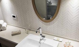 Zimmerskizze Kyllini Suite Superior Sea View Bad