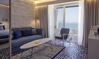 Daidalos Suite Superior Sea View Wohnzimmer