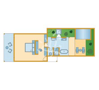 Zimmerskizze Noonu Villa Economy