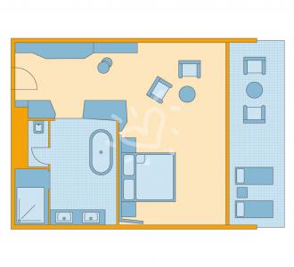 Zimmerskizze Junior Suite Superior Torre