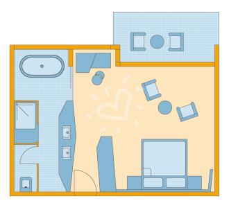 Zimmerskizze Jandia Playa Junior Suite Classic Torre Sea View