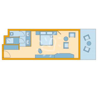 Zimmerskizze Jandia Playa Double Room Superior Torre Partial Sea View