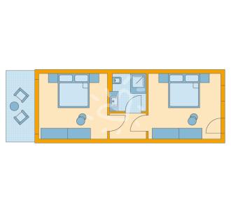 Zimmerskizze TML Calabria 2 Bedroom Family Room