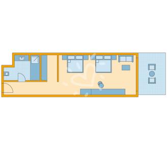 Zimmerskizze Masmavi Double Room Lagoon Side Sea View