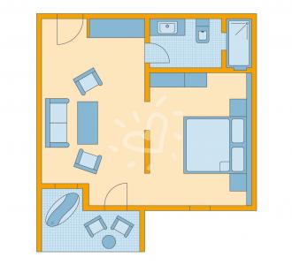 Zimmerskizze Bodrum Juniorsuite Sea View