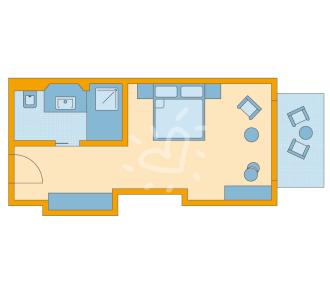 Zimmerskizze Amadé Double Room Classic Balcony