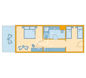 Zimmerskizze Kalawy Family Room Sea View