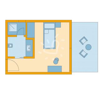 Zimmerskizze Kyllini Single Room Classic