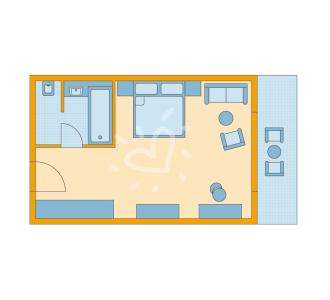 Zimmerskizze Africana Double Room Superior