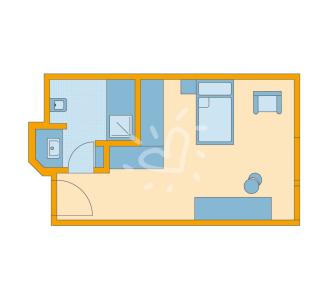 Zimmerskizze Landskron Single Room Classic