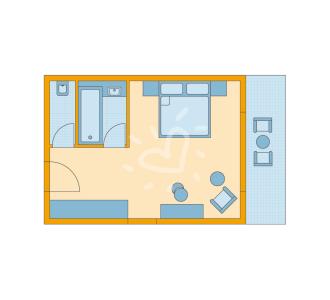 Zimmerskizze Africana Double Room Superior Sea View