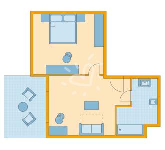 Zimmerskizze Marmari Palace Family Room Sea View Superior Wanne
