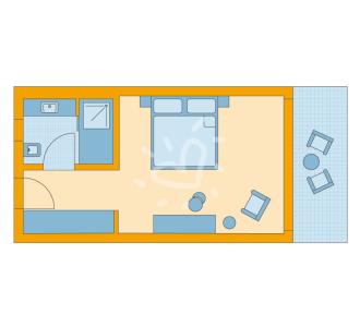 Zimmerskizze Ierapetra Double Room Classic Sea View