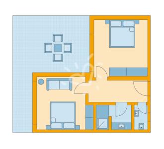 Zimmerskizze Ierapetra Family Room Classic Pool View