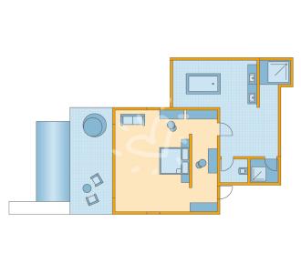 Zimmerskizze Noonu Water Villa Sunset View