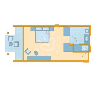 Zimmerskizze Cyprus Single with Child Double Room Classic