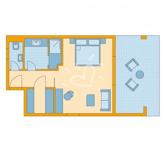 Zimmerskizze Daidalos Double Room Superior