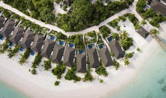 Noonu Single with Child Beach Villa Private Pool Außenansicht