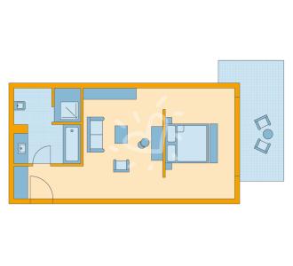 Zimmerskizze Nam Hoi An Superior Junior Suite Garden View Doppelbett