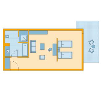 Zimmerskizze Nam Hoi An Superior Junior Suite Garden View Einzelbetten