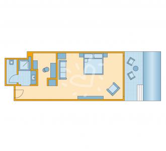 Zimmerskizze Swim-up Doppelzimmer