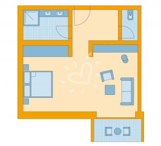 Zimmerskizze Doppelzimmer Superior Turm