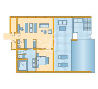 Zimmerskizze Funamadua One Bedroom Water Villa Pool