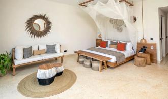 Zanzibar Swim-up Juniorsuite Meerblick Schlafzimmer