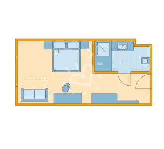 Zimmerskizze Robinson Fieberbrunn Double Room Economy