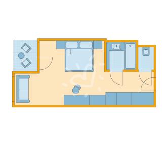 Zimmerskizze Robinson Fieberbrunn Double Room Classic