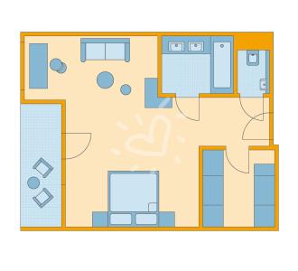 Zimmerskizze Robinson Fieberbrunn Double Room Deluxe