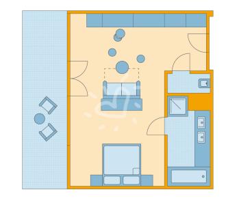 Zimmerskizze Robinson Fieberbrunn Junior Suite Classic
