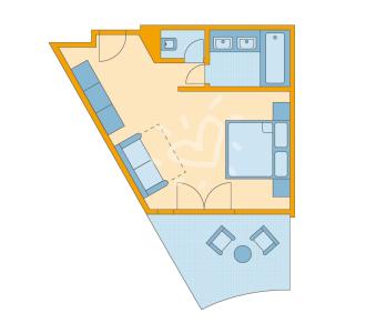 Zimmerskizze Robinson Fieberbrunn Double Room Superior