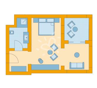 Zimmerskizze TML Redsina Sharm el Sheikh Double Room Swim up