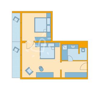 Zimmerskizze Landskron Family Room Classic Fourfold Use